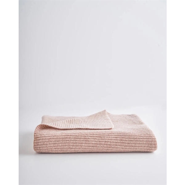 Ribbed Knit 100% Cashmere Throw - Ribbed Knit 100% Cashmere Throw - Image 1 of 3