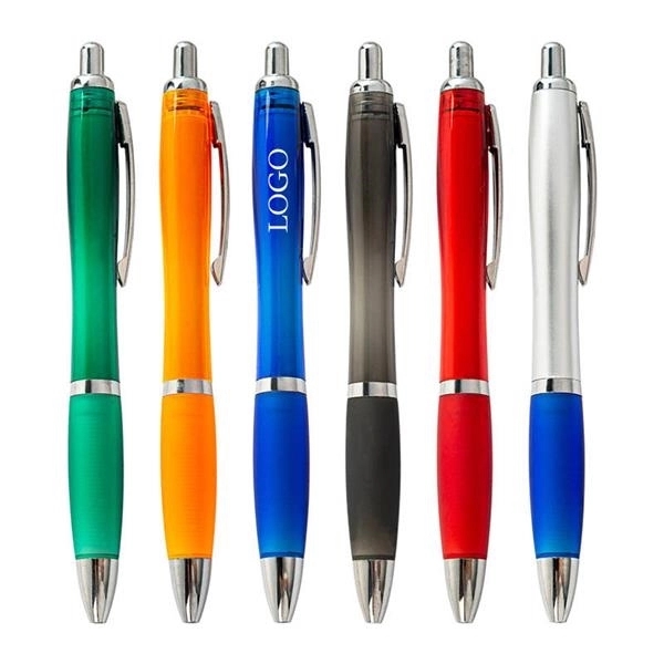 1.0 Mm Custom Retractable Plastic Ballpoint Pen - 1.0 Mm Custom Retractable Plastic Ballpoint Pen - Image 0 of 3