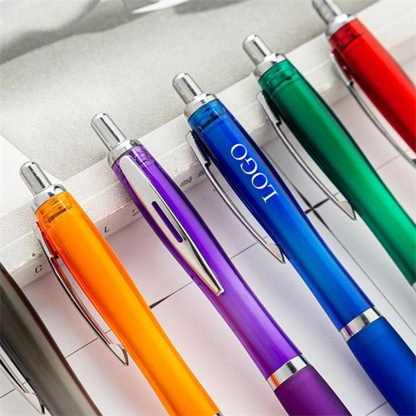 1.0 Mm Custom Retractable Plastic Ballpoint Pen - 1.0 Mm Custom Retractable Plastic Ballpoint Pen - Image 1 of 3