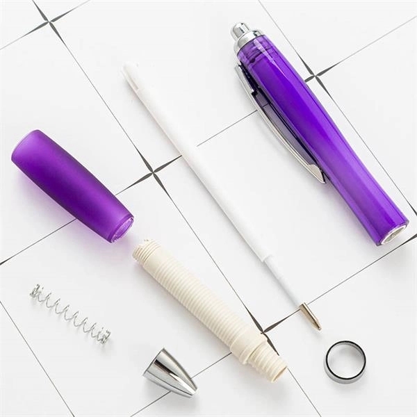 1.0 Mm Custom Retractable Plastic Ballpoint Pen - 1.0 Mm Custom Retractable Plastic Ballpoint Pen - Image 2 of 3
