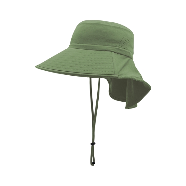 Wide Brim Sun Hat w/Neck Flap - Wide Brim Sun Hat w/Neck Flap - Image 2 of 3