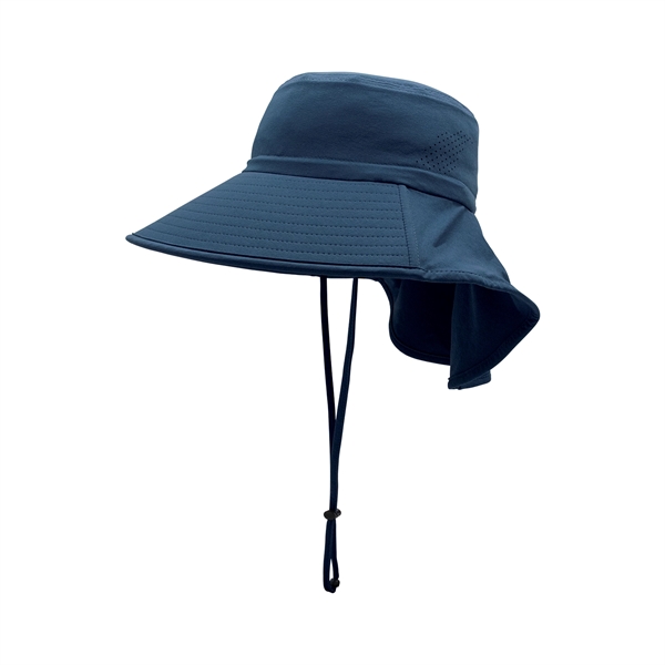 Wide Brim Sun Hat w/Neck Flap - Wide Brim Sun Hat w/Neck Flap - Image 0 of 3