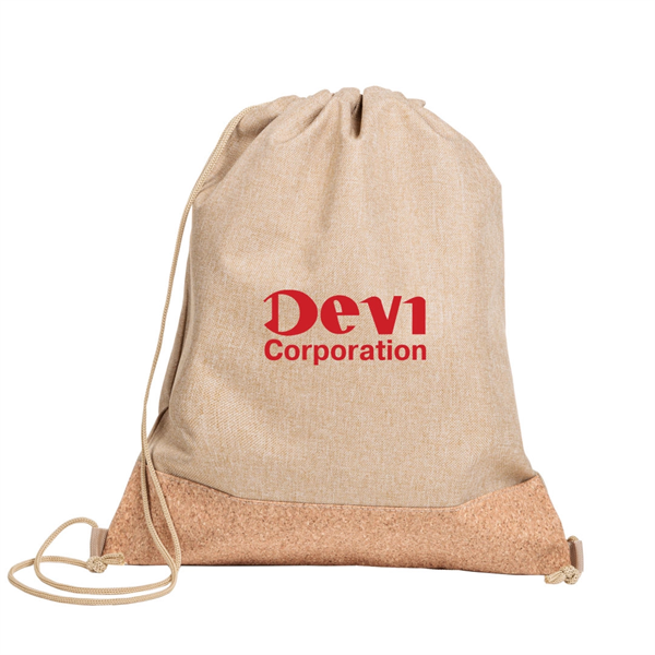 County Drawstring Bag with Cork Bottom - County Drawstring Bag with Cork Bottom - Image 0 of 1