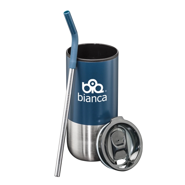 Bondi Double Wall Tumbler w/ Straw -18oz - Bondi Double Wall Tumbler w/ Straw -18oz - Image 1 of 15