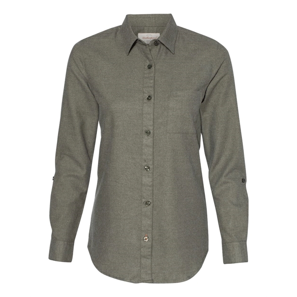 Weatherproof Women's Vintage Brushed Flannel Solid Shirt - Weatherproof Women's Vintage Brushed Flannel Solid Shirt - Image 4 of 9