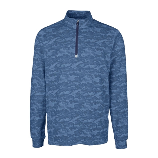 Cutter & Buck Traverse Stretch Eco Camo Print Quarter Zip... - Cutter & Buck Traverse Stretch Eco Camo Print Quarter Zip... - Image 2 of 5