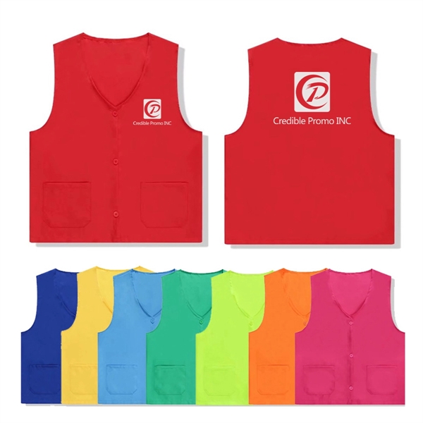 2-Pocket Unisex Adult Volunteer Activity Vest Supermarket Un - 2-Pocket Unisex Adult Volunteer Activity Vest Supermarket Un - Image 0 of 6