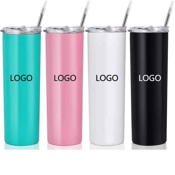 20 oz Skinny Tumbler with Straw - 20 oz Skinny Tumbler with Straw - Image 0 of 4