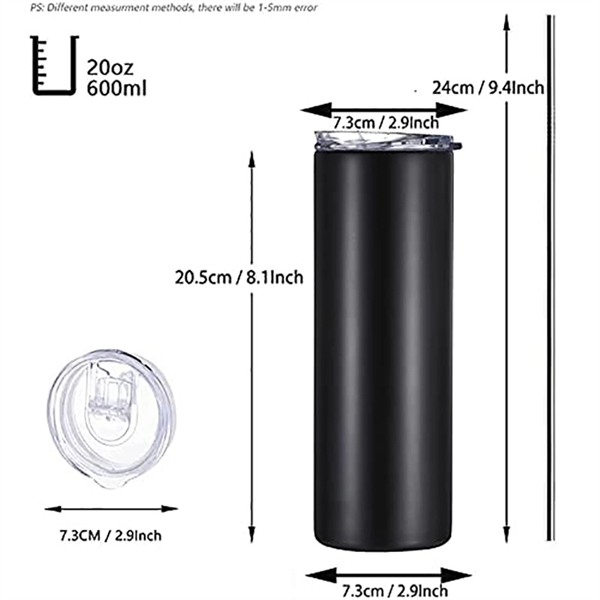 20 oz Skinny Tumbler with Straw - 20 oz Skinny Tumbler with Straw - Image 2 of 4