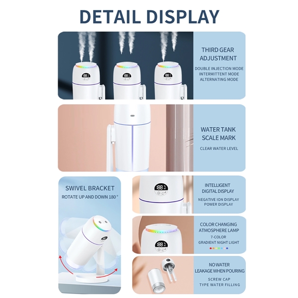 Rotary Dual Jet UV Sterilization Humidifier - Rotary Dual Jet UV Sterilization Humidifier - Image 8 of 9
