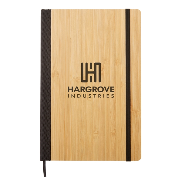 6" x 8" Bamboo Journal With RPET Back - 6" x 8" Bamboo Journal With RPET Back - Image 0 of 5