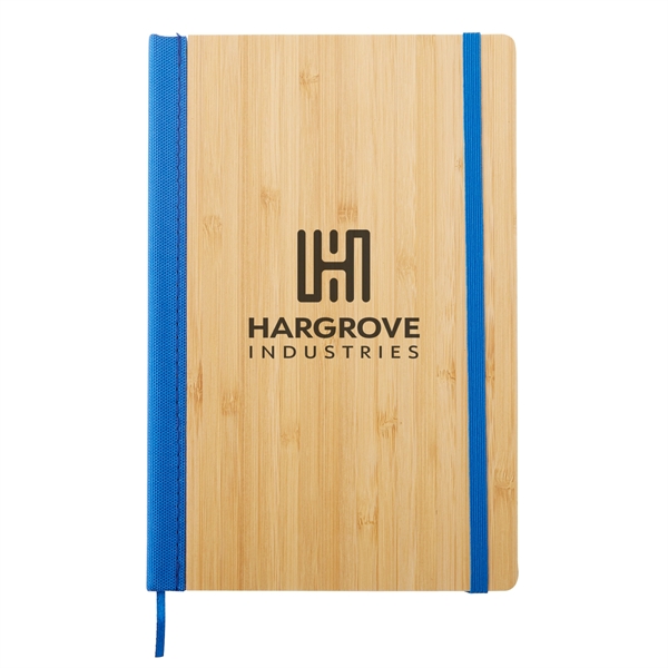 6" x 8" Bamboo Journal With RPET Back - 6" x 8" Bamboo Journal With RPET Back - Image 2 of 5