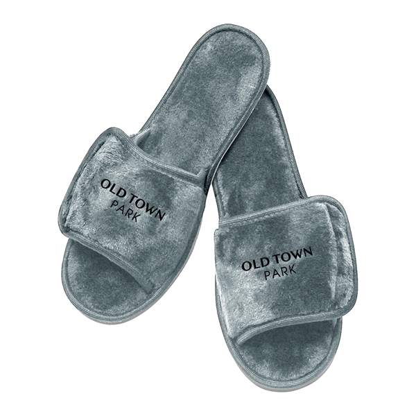 Open Toe Micro Fleece Slipper - Open Toe Micro Fleece Slipper - Image 2 of 5