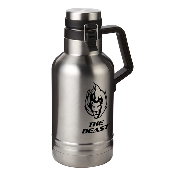 64 oz Double Wall Insulated Stainless Steel Growler - 64 oz Double Wall Insulated Stainless Steel Growler - Image 2 of 11