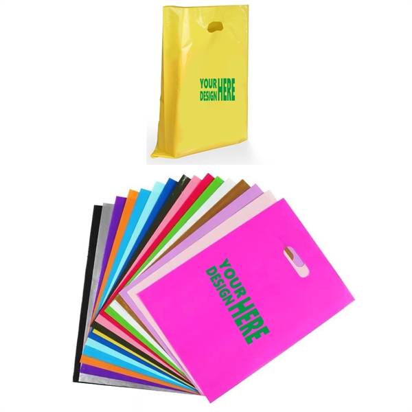Die Cut Plastic Handle Bag with Custom - Die Cut Plastic Handle Bag with Custom - Image 0 of 0