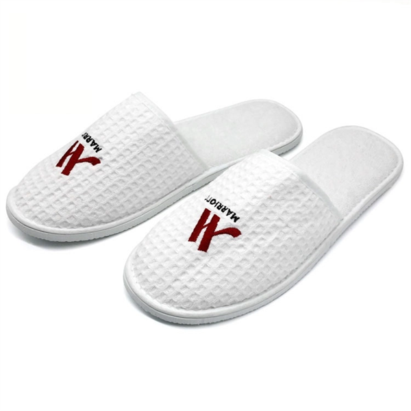 Waffle Pattern Disposable Hotel Home Spa Hospital Slippers - Waffle Pattern Disposable Hotel Home Spa Hospital Slippers - Image 0 of 1