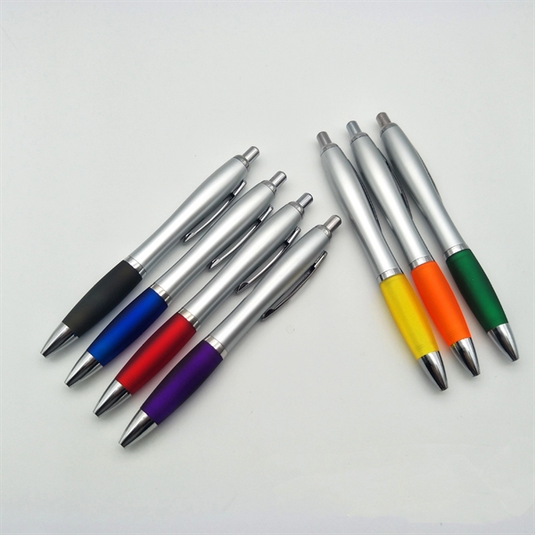 Retractable Medium Point 1mm Ballpoint Pen With Metal Clip - Retractable Medium Point 1mm Ballpoint Pen With Metal Clip - Image 1 of 4