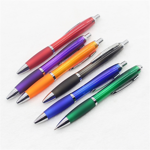 Retractable Medium Point 1mm Ballpoint Pen With Metal Clip - Retractable Medium Point 1mm Ballpoint Pen With Metal Clip - Image 2 of 4