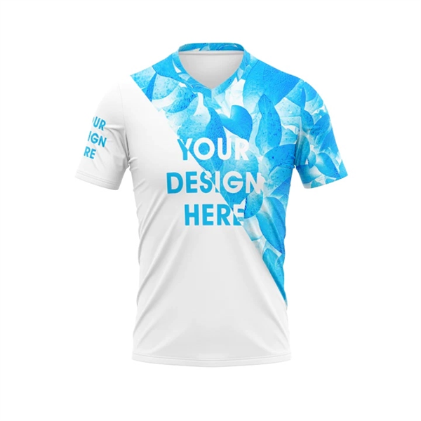 1 Piece - Men's T-Shirt V-Neck Sublimated - 1 Piece - Men's T-Shirt V-Neck Sublimated - Image 0 of 1