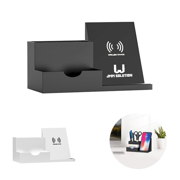 Desktop Organizer With Wireless Charging - Desktop Organizer With Wireless Charging - Image 0 of 0