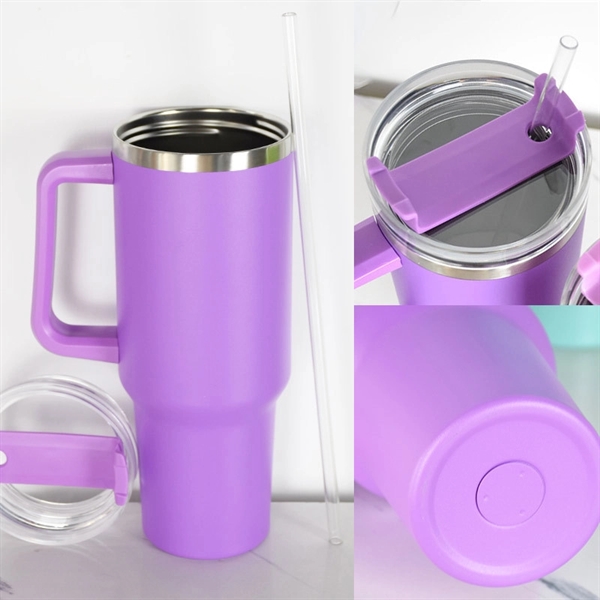 Double Wall Vacuum Tumbler With Handle 40 Oz. - Double Wall Vacuum Tumbler With Handle 40 Oz. - Image 2 of 2