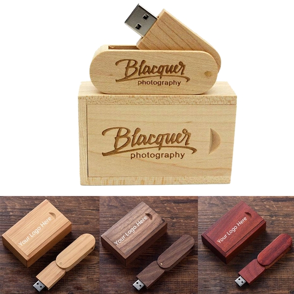 Wooden USB Flash Drive With Gift Case - Wooden USB Flash Drive With Gift Case - Image 0 of 4