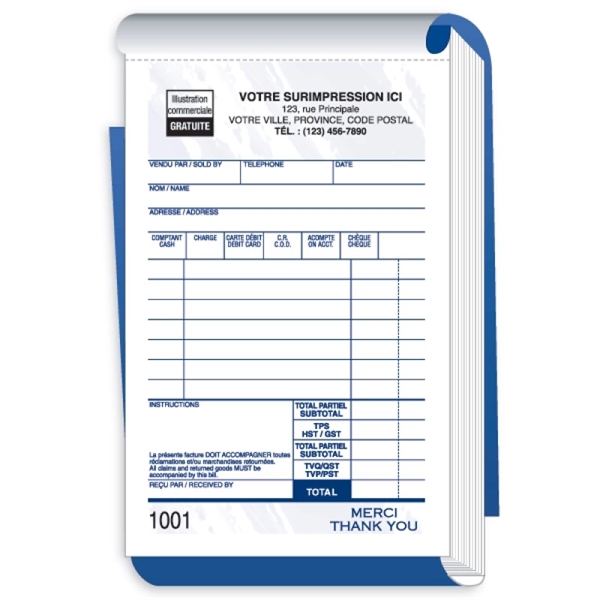 Bilingual Sales Receipt Books - Compact, French - Bilingual Sales Receipt Books - Compact, French - Image 1 of 1