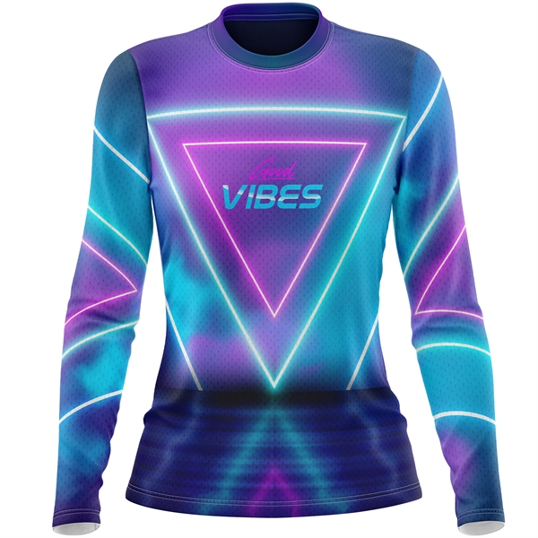 160 GSM Birdseye Mesh performance women long Sleeve T-Shirt - 160 GSM Birdseye Mesh performance women long Sleeve T-Shirt - Image 4 of 6