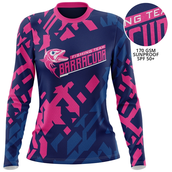 Women 170 GSM Sunproof SPF 50+ Long Sleeve Fishing T-Shirt - Women 170 GSM Sunproof SPF 50+ Long Sleeve Fishing T-Shirt - Image 0 of 1