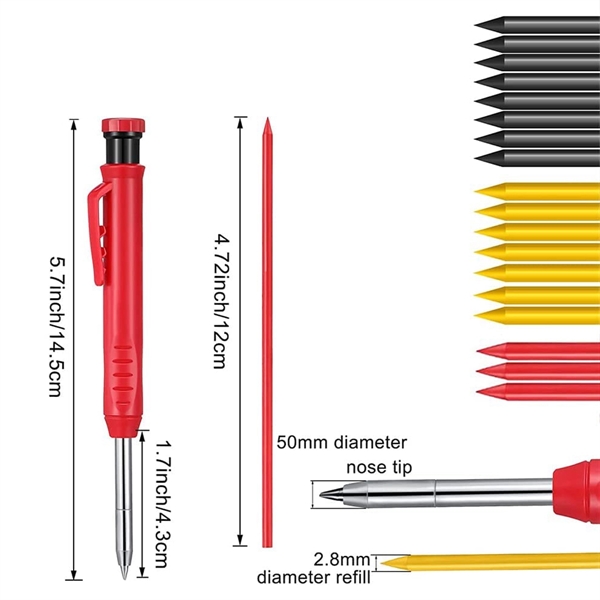 2.8 mm Carpenter Pencil Refill Set - 2.8 mm Carpenter Pencil Refill Set - Image 2 of 7
