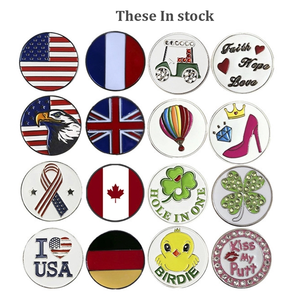 Golf Ball Marker with Hat Clip - Golf Ball Marker with Hat Clip - Image 1 of 5