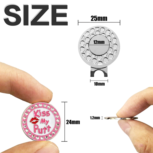 Golf Ball Marker with Hat Clip - Golf Ball Marker with Hat Clip - Image 3 of 5