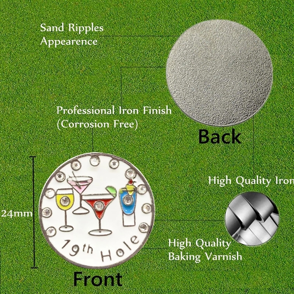 Golf Ball Marker with Hat Clip - Golf Ball Marker with Hat Clip - Image 4 of 5