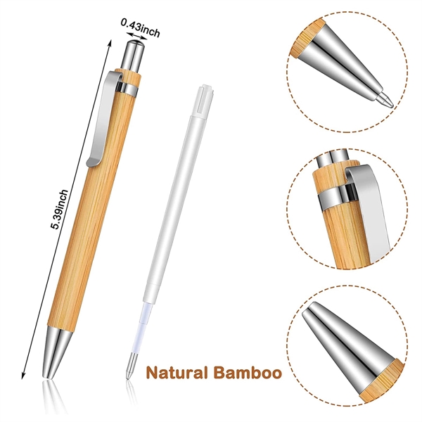 Bamboo Wooden Retractable Ballpoint Pen - Bamboo Wooden Retractable Ballpoint Pen - Image 1 of 3