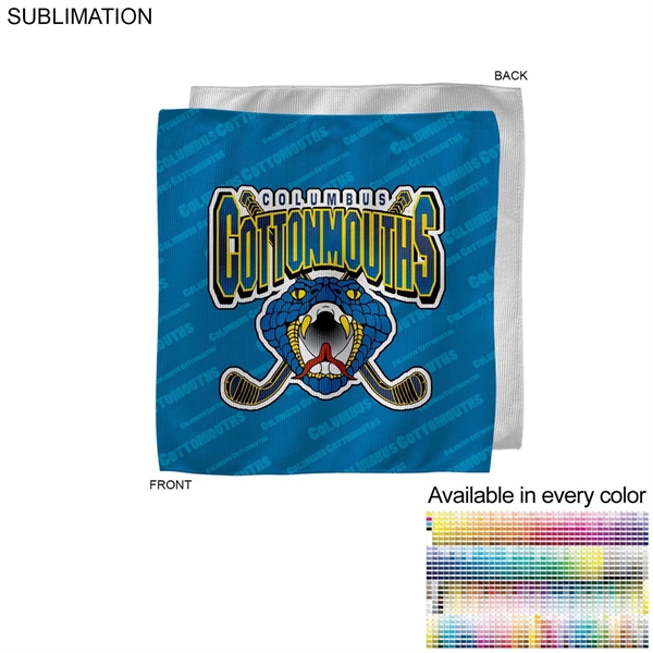 Full Bleed Sublimated  Microfiber Rally Towel, 15x15 - Full Bleed Sublimated  Microfiber Rally Towel, 15x15 - Image 0 of 5