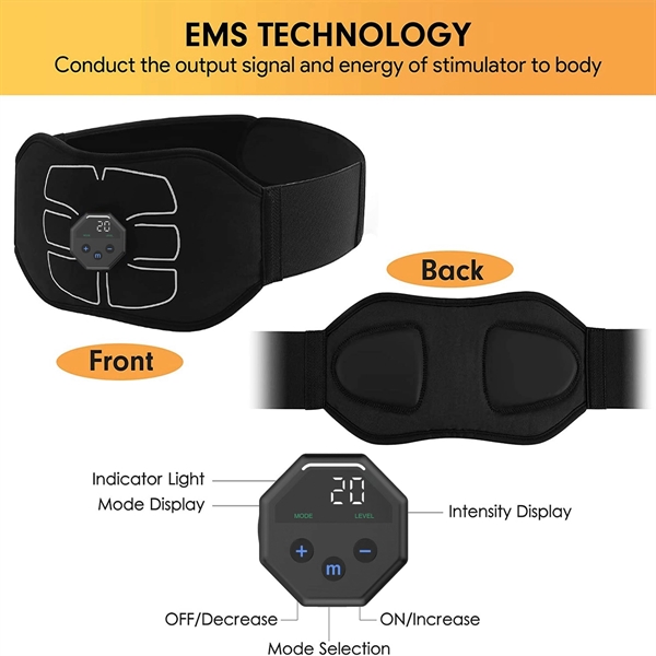 Abdominal Toning Belt EMS Ab Stimulator - Abdominal Toning Belt EMS Ab Stimulator - Image 1 of 5