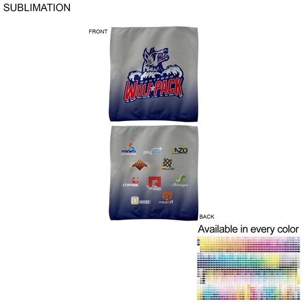 Sublimated Sponsorship Rally Towel, 15x15