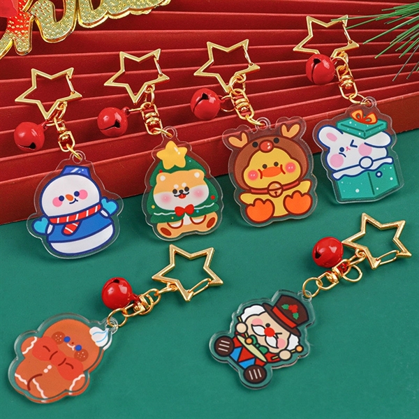 Christmas Cartoon Keychains - Christmas Cartoon Keychains - Image 1 of 3