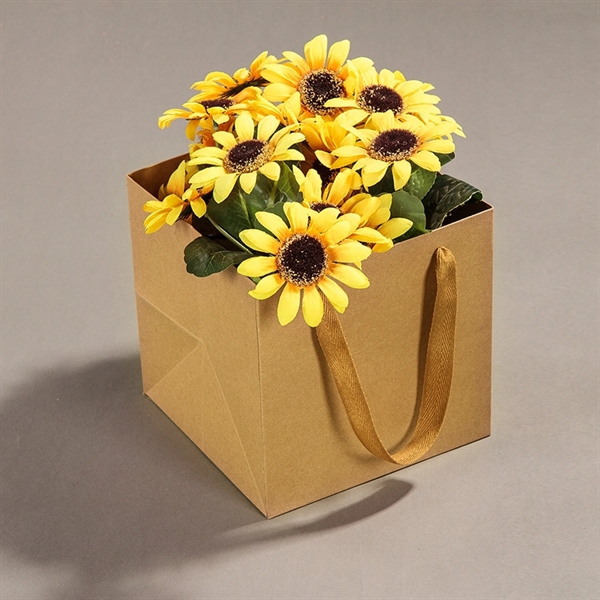 Square Flower Gift Bag - Square Flower Gift Bag - Image 4 of 5