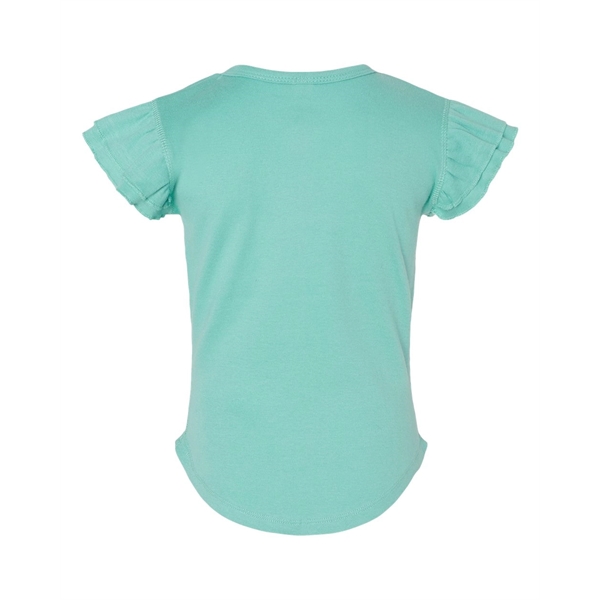 Rabbit Skins Toddler Flutter Sleeve Tee - Rabbit Skins Toddler Flutter Sleeve Tee - Image 4 of 10