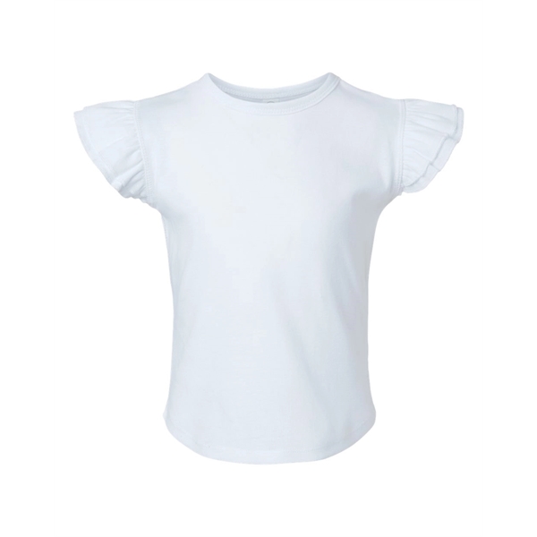 Rabbit Skins Toddler Flutter Sleeve Tee - Rabbit Skins Toddler Flutter Sleeve Tee - Image 5 of 10