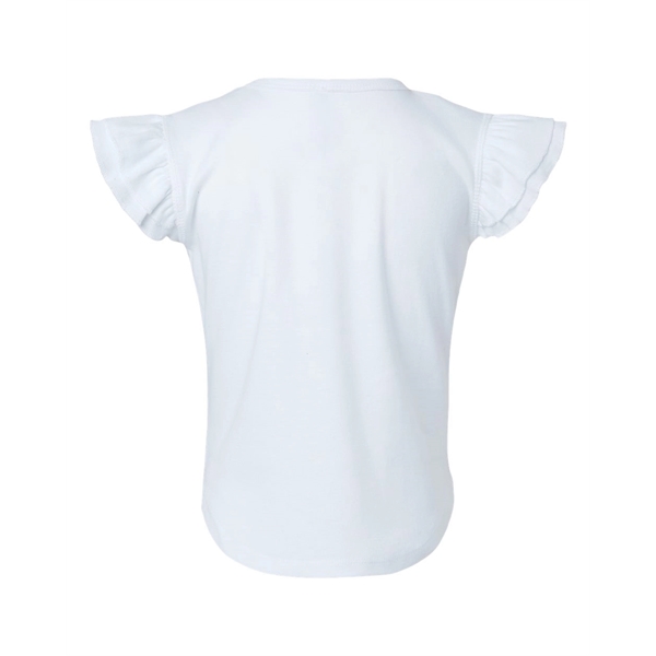 Rabbit Skins Toddler Flutter Sleeve Tee - Rabbit Skins Toddler Flutter Sleeve Tee - Image 6 of 10