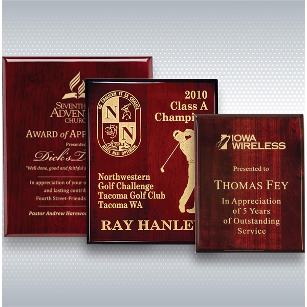 Piano Finish Plaque W/ Color Fill - Piano Finish Plaque W/ Color Fill - Image 0 of 10