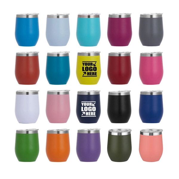 12Oz Wine Tumbler With Lid - 12Oz Wine Tumbler With Lid - Image 0 of 4