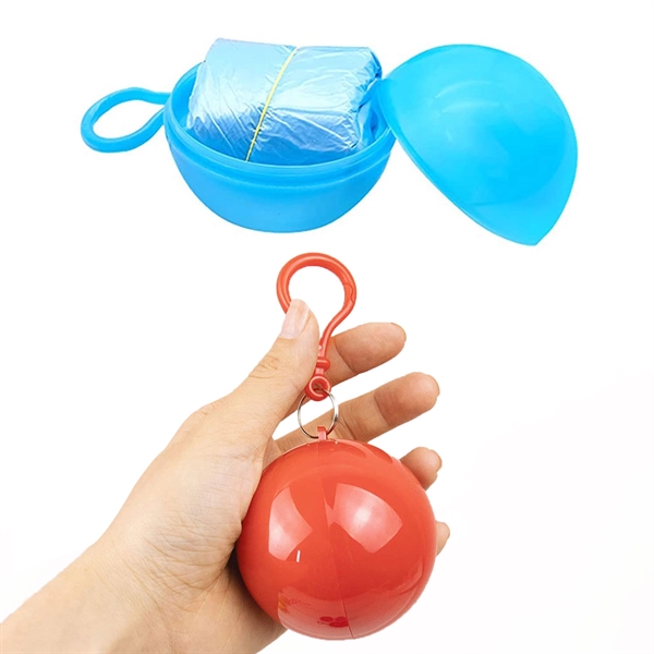 Portable Key Ring Spherical Raincoat - Portable Key Ring Spherical Raincoat - Image 2 of 2