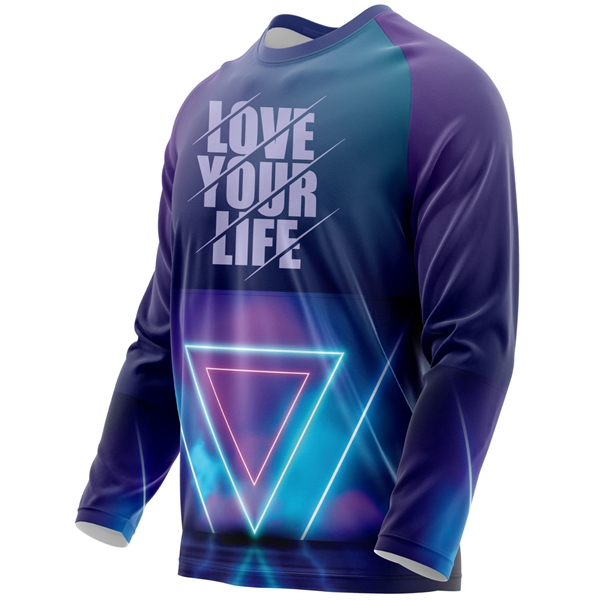 160 GSM Brushed Milk Silk Sublimation Long Sleeve T-Shirt - 160 GSM Brushed Milk Silk Sublimation Long Sleeve T-Shirt - Image 1 of 5