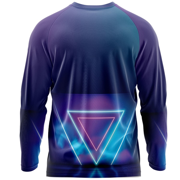 160 GSM Brushed Milk Silk Sublimation Long Sleeve T-Shirt - 160 GSM Brushed Milk Silk Sublimation Long Sleeve T-Shirt - Image 2 of 5