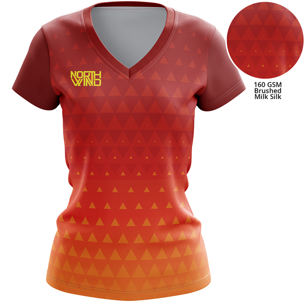 Women's 160 GSM Brushed Milk Silk Sublimated jersey T-Shirt - Women's 160 GSM Brushed Milk Silk Sublimated jersey T-Shirt - Image 0 of 5