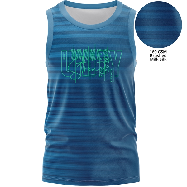 Unisex 160 GSM Brushed Milk Silk Sublimation Tank Top - Unisex 160 GSM Brushed Milk Silk Sublimation Tank Top - Image 0 of 3