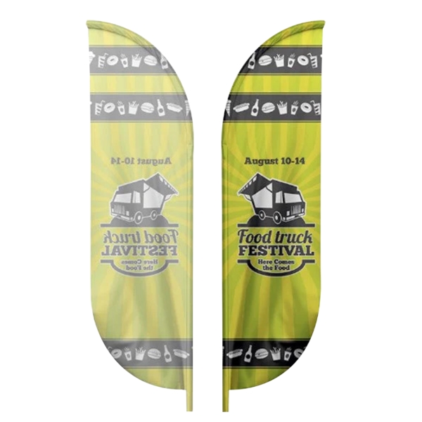 12' Single-Sided Blade Flag with Ground Spike - 12' Single-Sided Blade Flag with Ground Spike - Image 0 of 0
